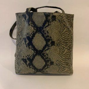 Python Theme Black and Green Mini Tote Handbag